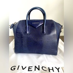 Givenchy Antigona indigo croc medium bag